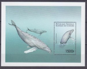 1999 Comoro Islands 1557/B402 Marine fauna - Whales 10,00 €