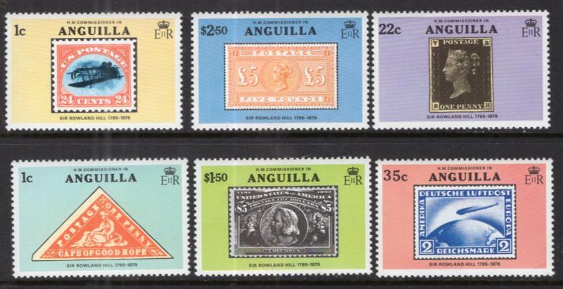 Anguilla 349-354 Stamp on Stamp MNH VF