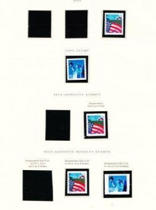 U S 2000 Self-Adhesive Definitive Stamps,  5 Different Stamps   Mint NH