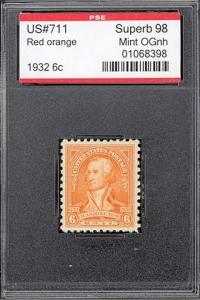 Scott #711 Mint, OG, NH, PSE Graded Superb 98