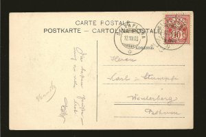 Switzerland 116 on PM Silvaplana 1906 Postcard Used