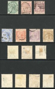 Gibraltar SG8/14 QV 1886 Set of 7 LSD currency Fine used