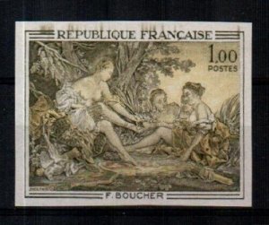 France Scott 1275 Mint NH imperf gray and ochre trial color proof [TH917]
