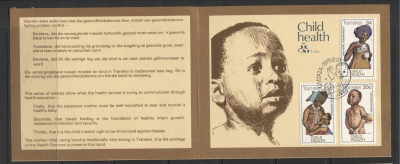 STAMP STATION PERTH Transkei #66-68 Child Health Booklet CTO Set 1979
