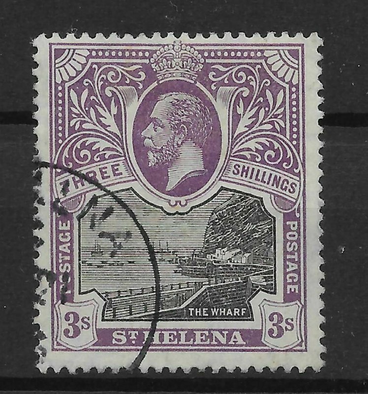 ST.HELENA SG81 1913 3/= BLACK & VIOLET USED