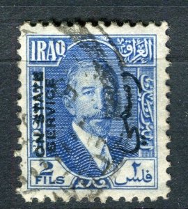 IRAQ; 1932 early King Faisal STATE SERVICE issue fine used 2f. value