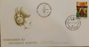 A) 1982, BRAZIL, HOMENAJE A LOS DISCAPACITADOS AUDITIVOS, FIRST DAY COVER, ECT 