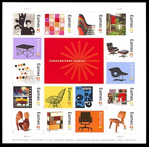 United States 4333, MNH, Charles and Ray Eames Designs miniature sheet