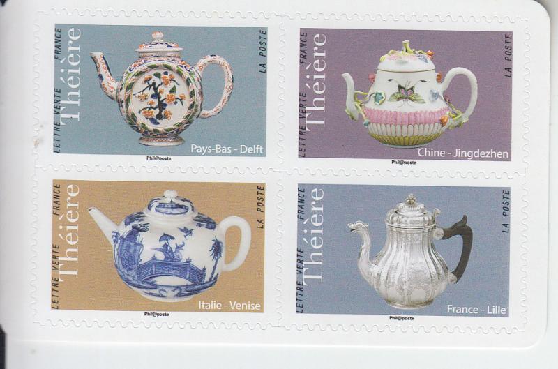 2018 France Tea Pots 12 SA Bklt (Scott NA) MNH