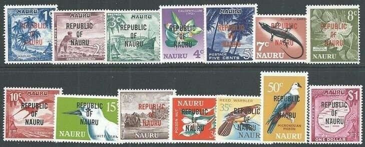 NAURU 1968 REPUBLIC overprint definitive set MNH .........................66079a