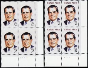 2955a, MNH 32¢ Red Color Omitted Plate Block APS Cert - Stuart Katz