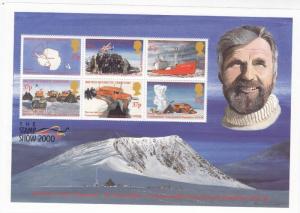 BRITISH ANTARCTIC TERRITORY # 288 MNH SIR VIVAN FUCHS STAMP SHOW 2000 S/SHEET