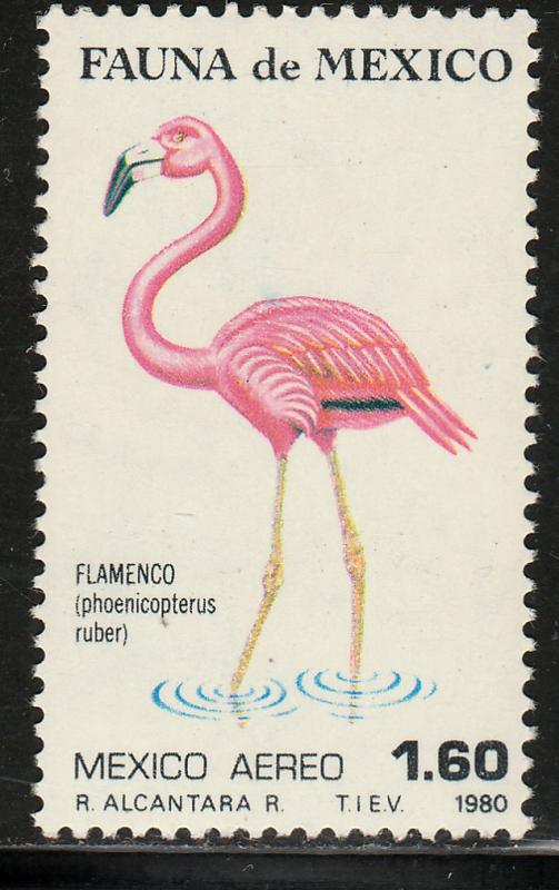 MEXICO C632, Fauna and Flora Flamingo. MINT, NH. F-VF.