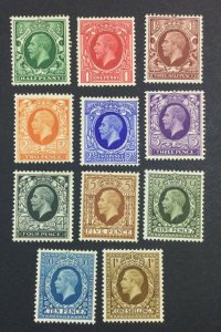 MOMEN: GREAT BRITAIN #439-449 MINT OG H £60 LOT #6841