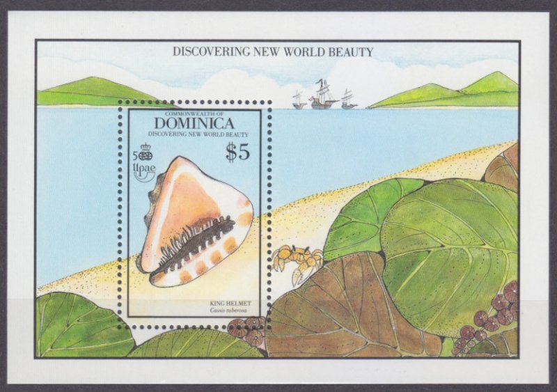 1990 Dominica 1326/B166 Sea fauna 6,00 €