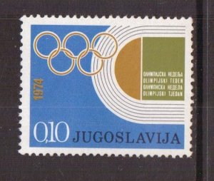 Yugoslavia   #RA46  MNH  1974   postal tax Olympic rings