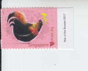 2017 Singapore Year of the Rooster SA  (Scott 1818) MNH