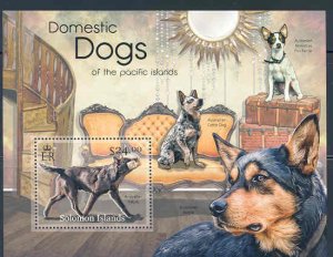 SOLOMON ISLANDS 2012 DOMESTIC DOGS OF THE PACIFIC SOUVENIR SHEET MNH