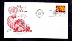 UNITED NATIONS NEW YORK #117 11 CENT STALKS OF WHEAT #6 ENVELOPE FDC MINT NH