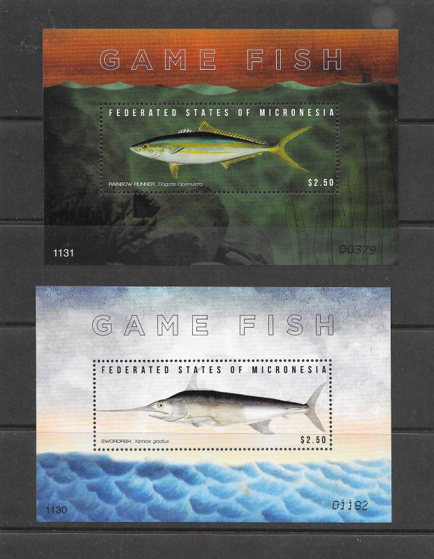 FISH - MICRONESIA #951-2  GAME FISH  MNH