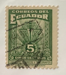 Ecuador 1940  Scott RA49A used - 5c,  Post Office, Guayaquil