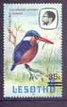 Lesotho 1986-88 Malachite Kingfisher Provisional 35s on 2...