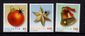 $1 World MNH Stamps (1156), Switzerland Scott 1328-30, Christmas set of 3