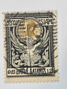 Used Siam #142 12 Satangs Single Stamp NH