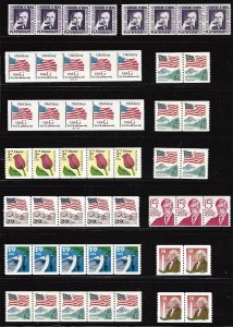 United States 2 sheets of OGNH Coils Note 2 strips of $1