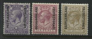 Bechuanaland KGV overprinted 3d, 6d, and 1/ mint o.g.