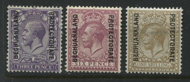 Bechuanaland KGV overprinted 3d, 6d, and 1/ mint o.g.