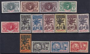 French Guinea 1906-1907 SC 33-47 EFLH Set