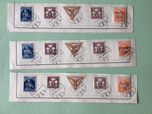 Fiume 1919 stamps cancelled on part album page  A4140