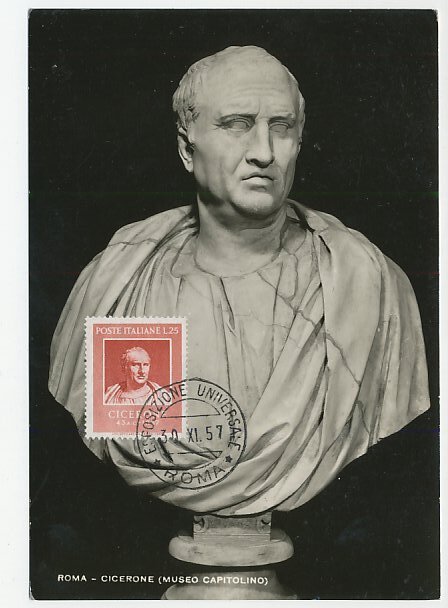 Maximum card Italy 1957 Marcus Tullius Cicero - Roman Philosopher