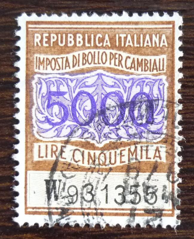 ITALY - REVENUE STAMP! italien stempelmarke usa us J26