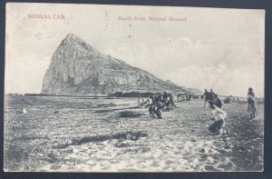 1910 Gibraltar Real Picture Postcard Cover To England Rock From Neutral Ground