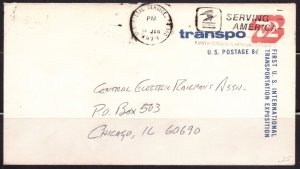F2102   UNITED STATES   Postal Stationary # U565      Transpo '72