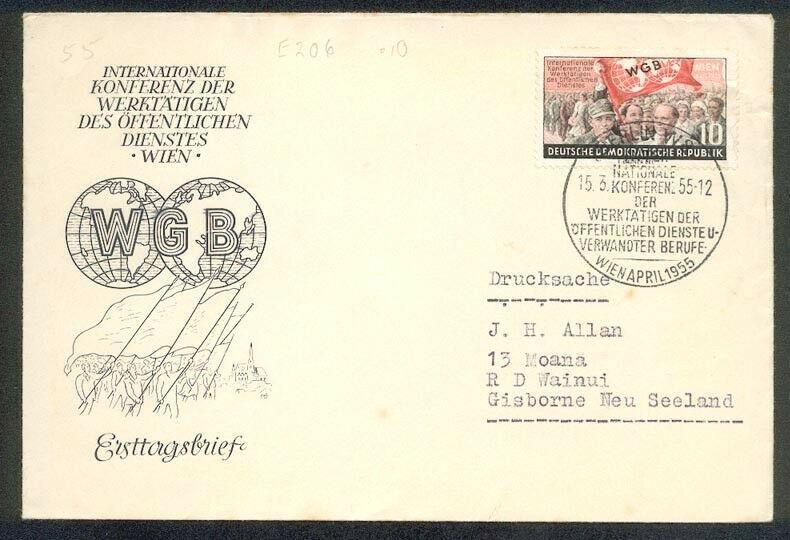 EAST GERMANY 1955 Workers' Rights commem FDC...............................89141