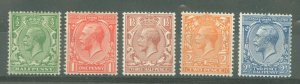 Great Britain #187-191  Single