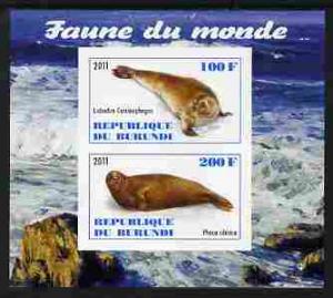 Burundi 2011 Fauna of the World - Mammals (Seals) imperf ...