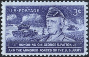 SC#1026 3¢ General Patton Issue Single (1953) MNH