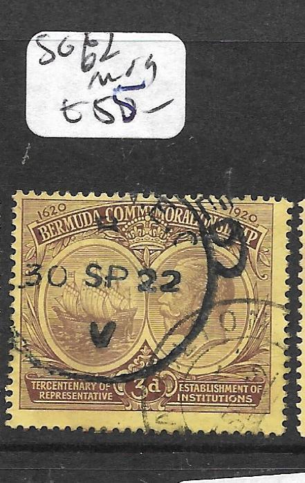 BERMUDA (PP1801B)  KGV 3D  SG 62  VFU