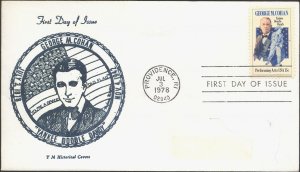 #1756 George M. Cohan TM Historical FDC