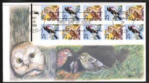 U.S. 2285b Owl and Grosbeak Booklet Gill Craft U/A FDC