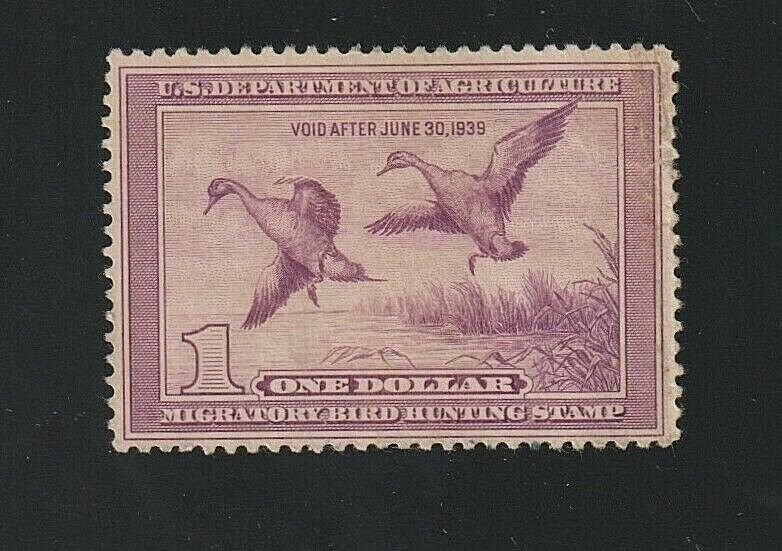 EDSROOM-8838 United States RW5 No Gum 1938 Federal Duck Hunting Stamp CV$175