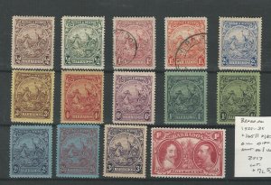 Barbados, Postage Stamp, #165//180 Used & Mint Hinged, 1925-35 (p)