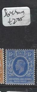 EAST AFRICA AND UGANDA  (P3105B)  KGV   15C  SG 49     MOG