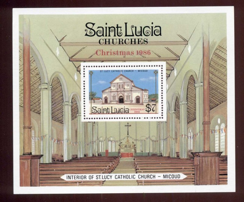 St Lucia 1986 Xmas, Churches MS MUH