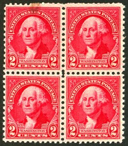 U.S. #707 MINT BLOCK OG NH