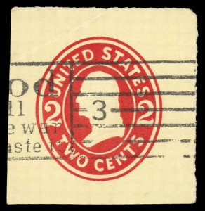 USA U412c Used Cut Square (upper left corner crease)